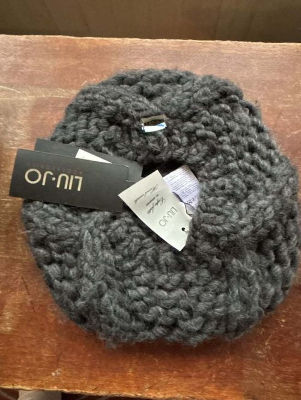 Liu Jo Cappello Stoppino One Size Gray Knit Beanie